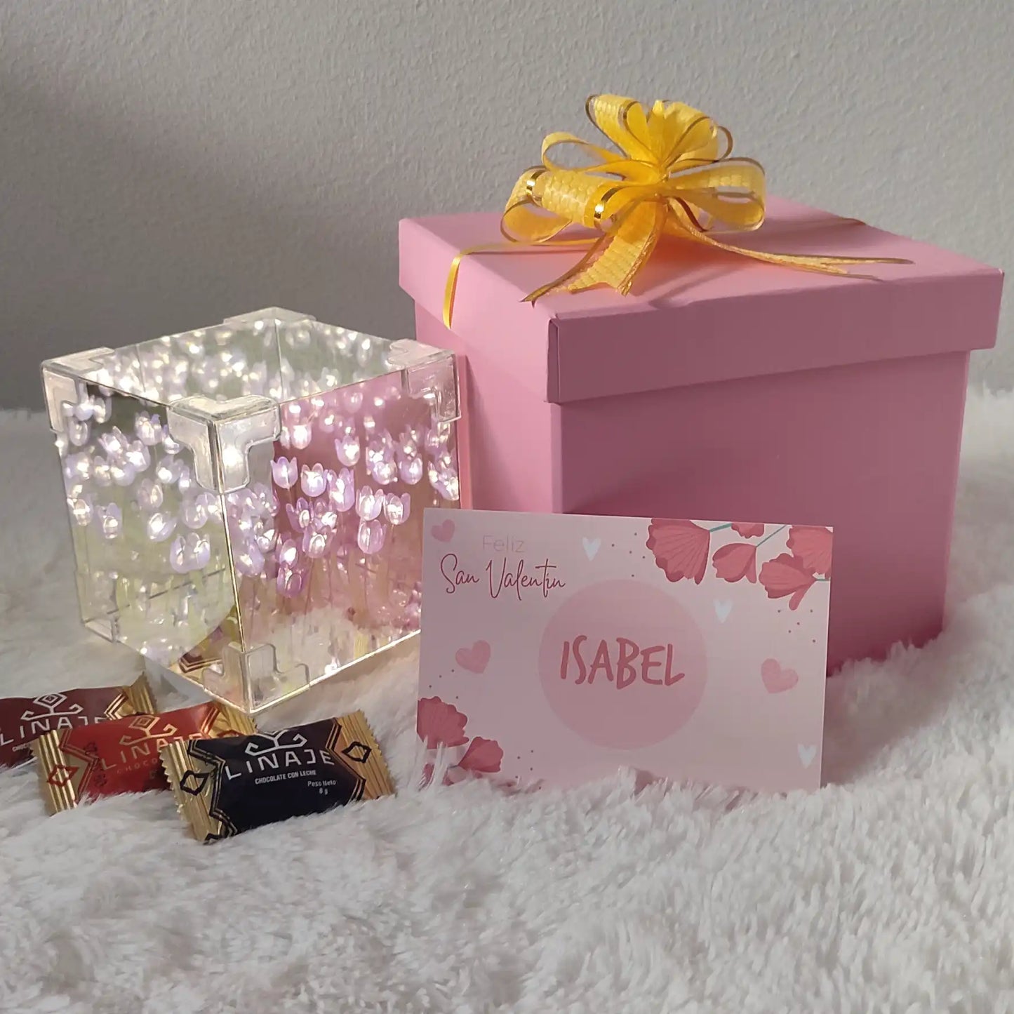 box cubo tulipan San valentín