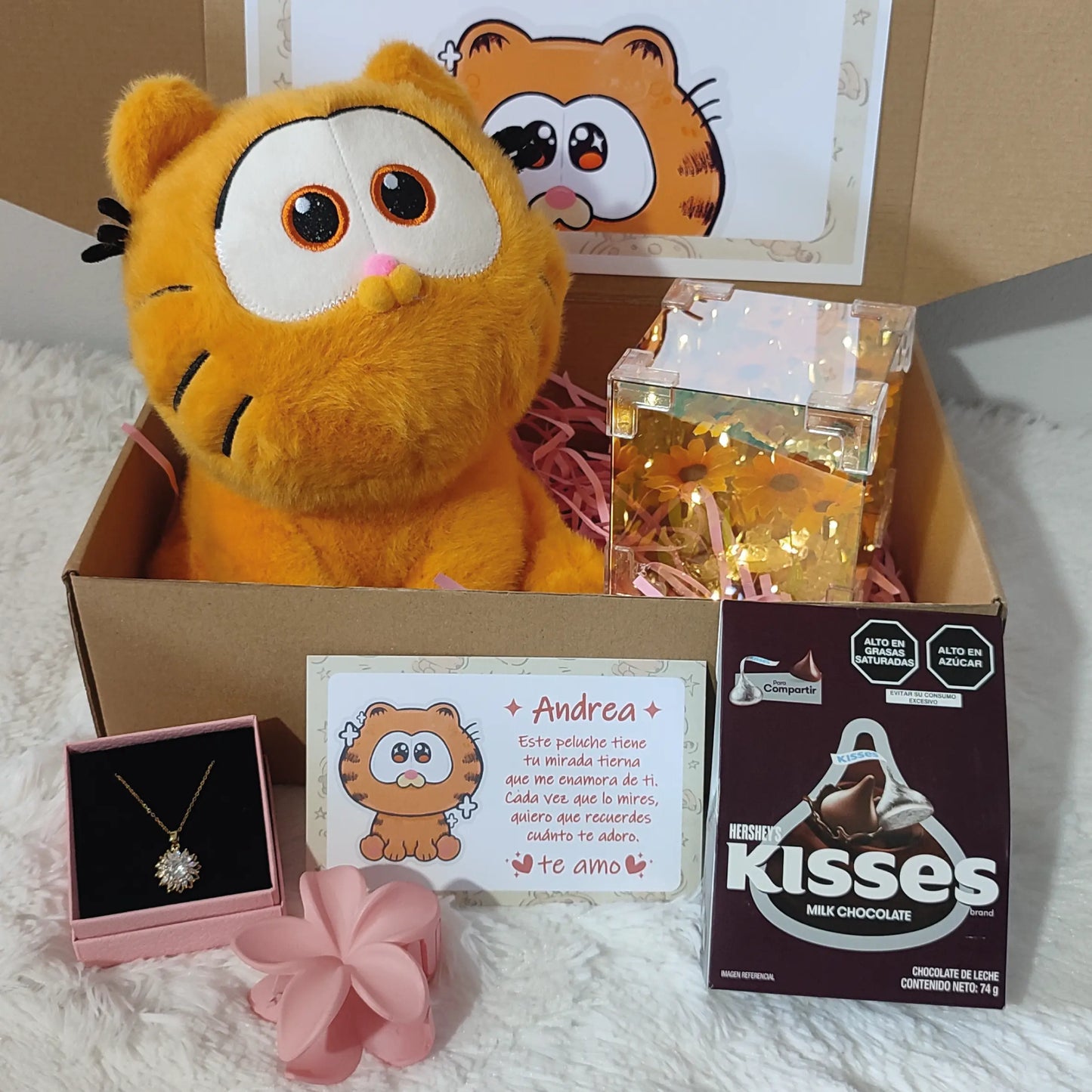 Cubo girasol+ Garfield bebé