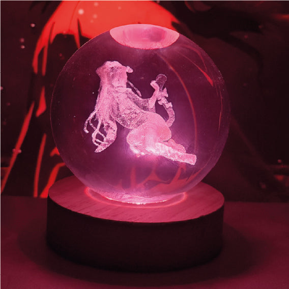 ESFERA DE CRISTAL KIMETSU NO YAIBA RGB 8CM CON CONTROL REMOTO