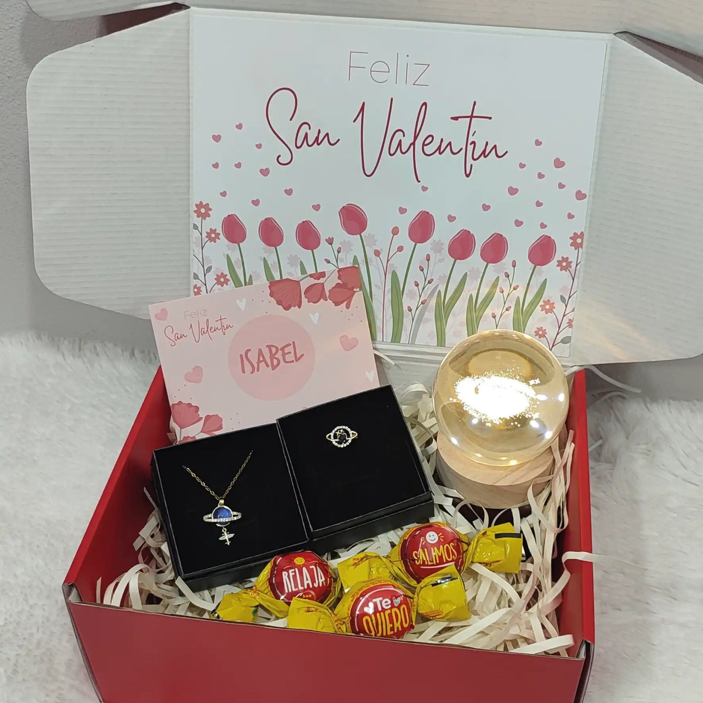 Box lámpara Planeta + joyería