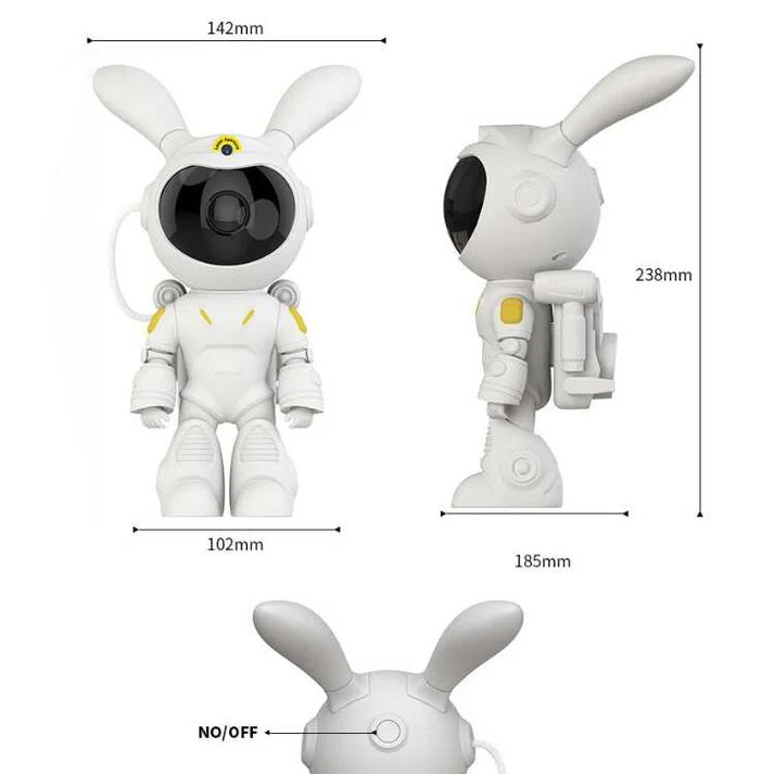 Proyector Conejo Astronauta de Luz con Altavoz